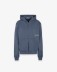 Felpa Cappuccio Basica Full Zip Con Marsupio • Grigio Venere