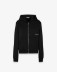 Felpa Cappuccio Basica Full Zip Con Marsupio • Nero