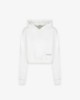 Felpa Corta Cappuccio Basica • Off White