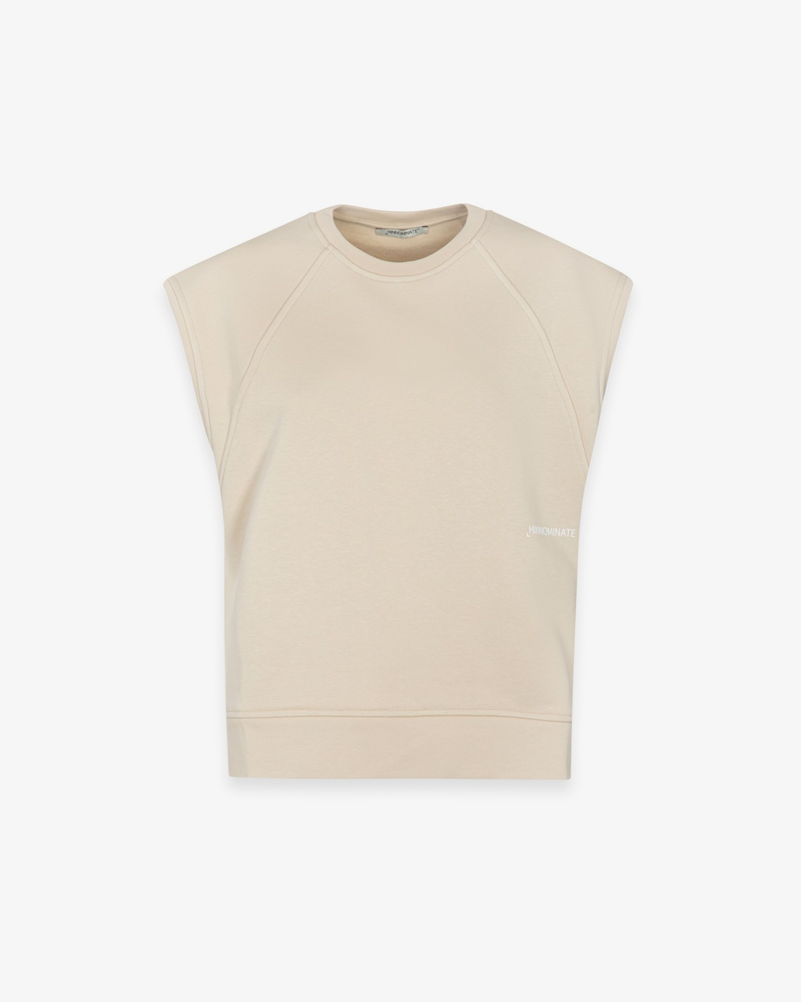 Felpa Smanicata Raglan Con Spacchi Laterali • Beige