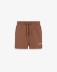 Shorts Corto In Felpa Con Spacchetti Laterali • Moka