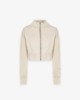 Giubbino Corto All Zip Con Tagli In Viscosa • Beige