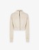 Giubbino Corto All Zip Con Tagli In Viscosa • Beige