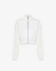 Giubbino Corto All Zip Con Tagli In Viscosa • Off White