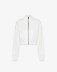 Giubbino Corto All Zip Con Tagli In Viscosa • Off White