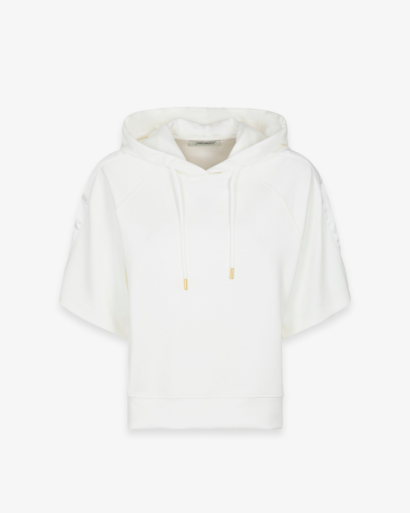 Felpa Cappuccio In Viscosa A M/M Con Inserti In Raso • Off White