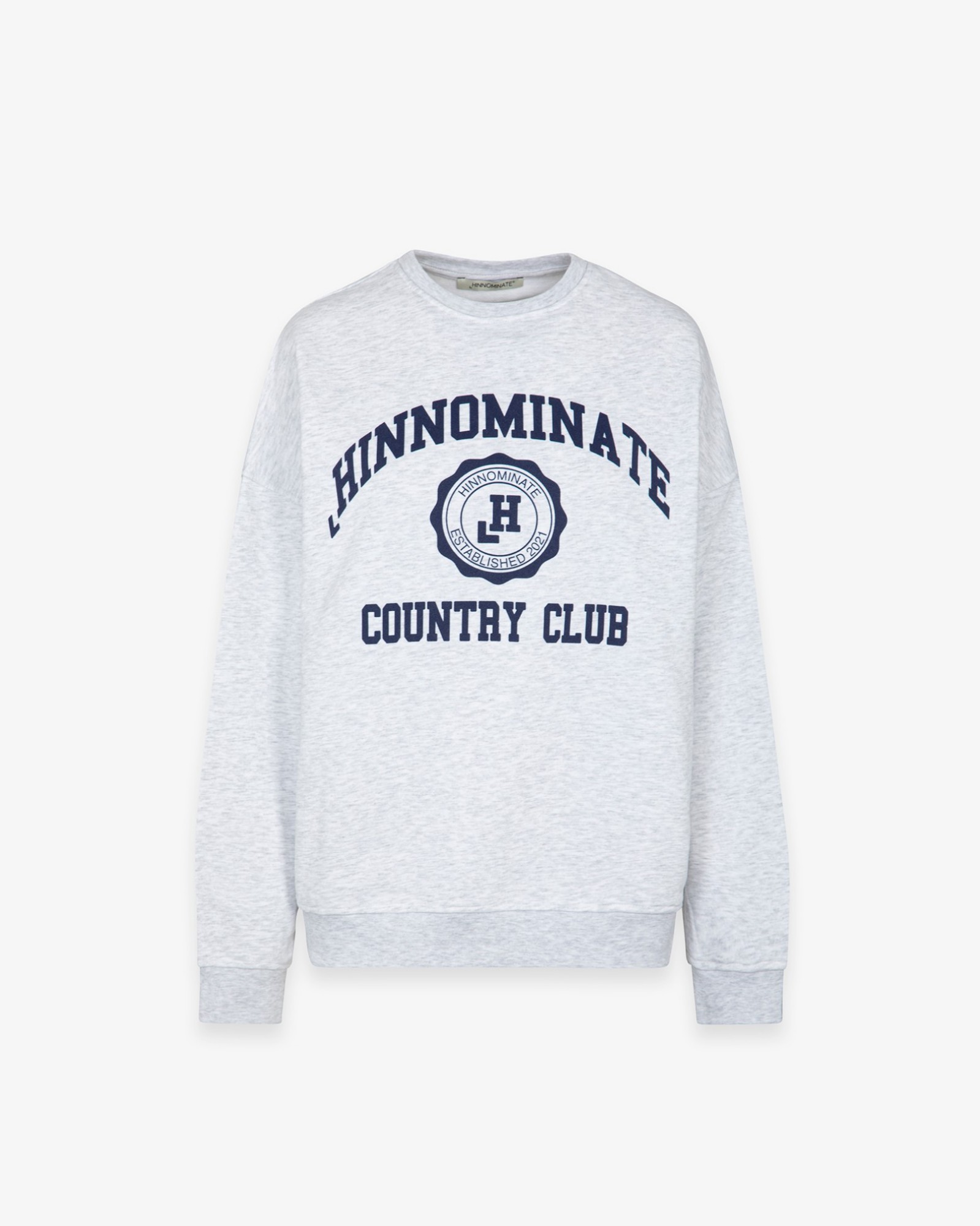 Felpa Paricollo Over • Grigio Melange Sbiancato