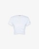 T-Shirt In Bielastico Con Arricciature Davanti • Bianco Ottico