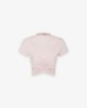 T-Shirt In Bielastico Con Arricciature Davanti • Nude