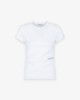 T-Shirt In Bielastico Con Fianchi Arricciati • Bianco Ottico