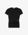 T-Shirt In Bielastico Con Fianchi Arricciati • Nero