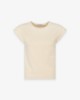 T-Shirt Mezza Manica In Costina • Beige