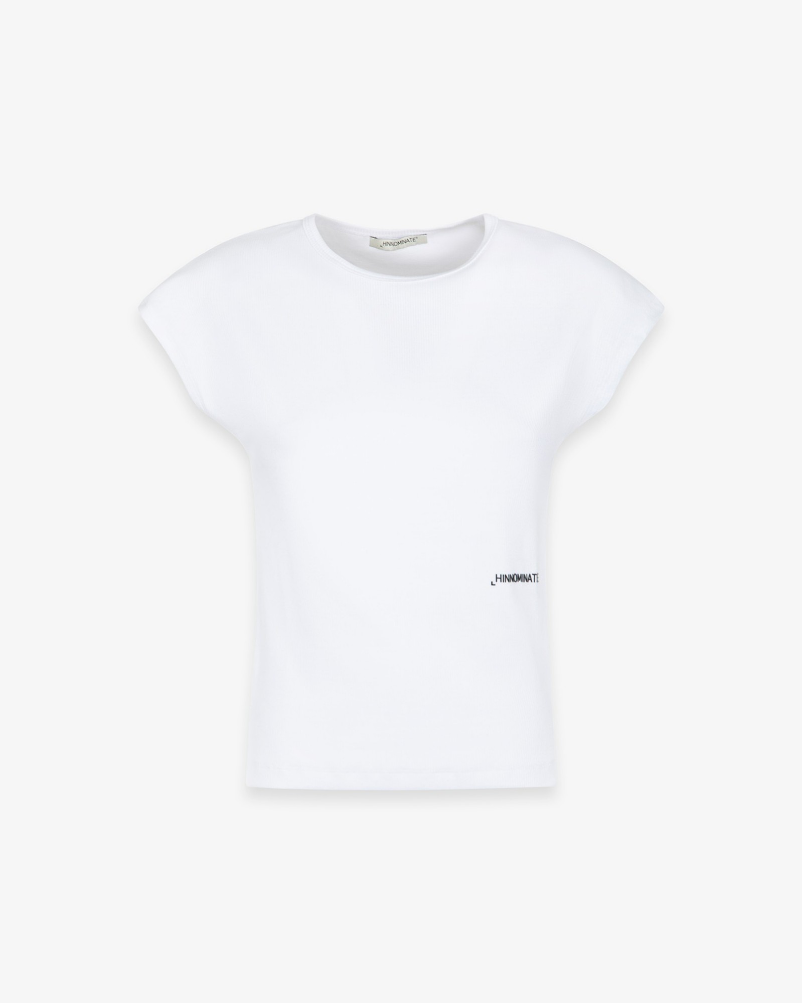 T-Shirt Mezza Manica In Costina • Bianco Ottico