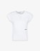 T-Shirt Mezza Manica In Costina • Bianco Ottico