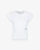 T-Shirt Mezza Manica In Costina • Bianco Ottico