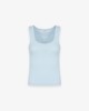 Canotta In Costina Con Scollo Rotondo • Azzurro Pastello