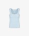 Canotta In Costina Con Scollo Rotondo • Azzurro Pastello