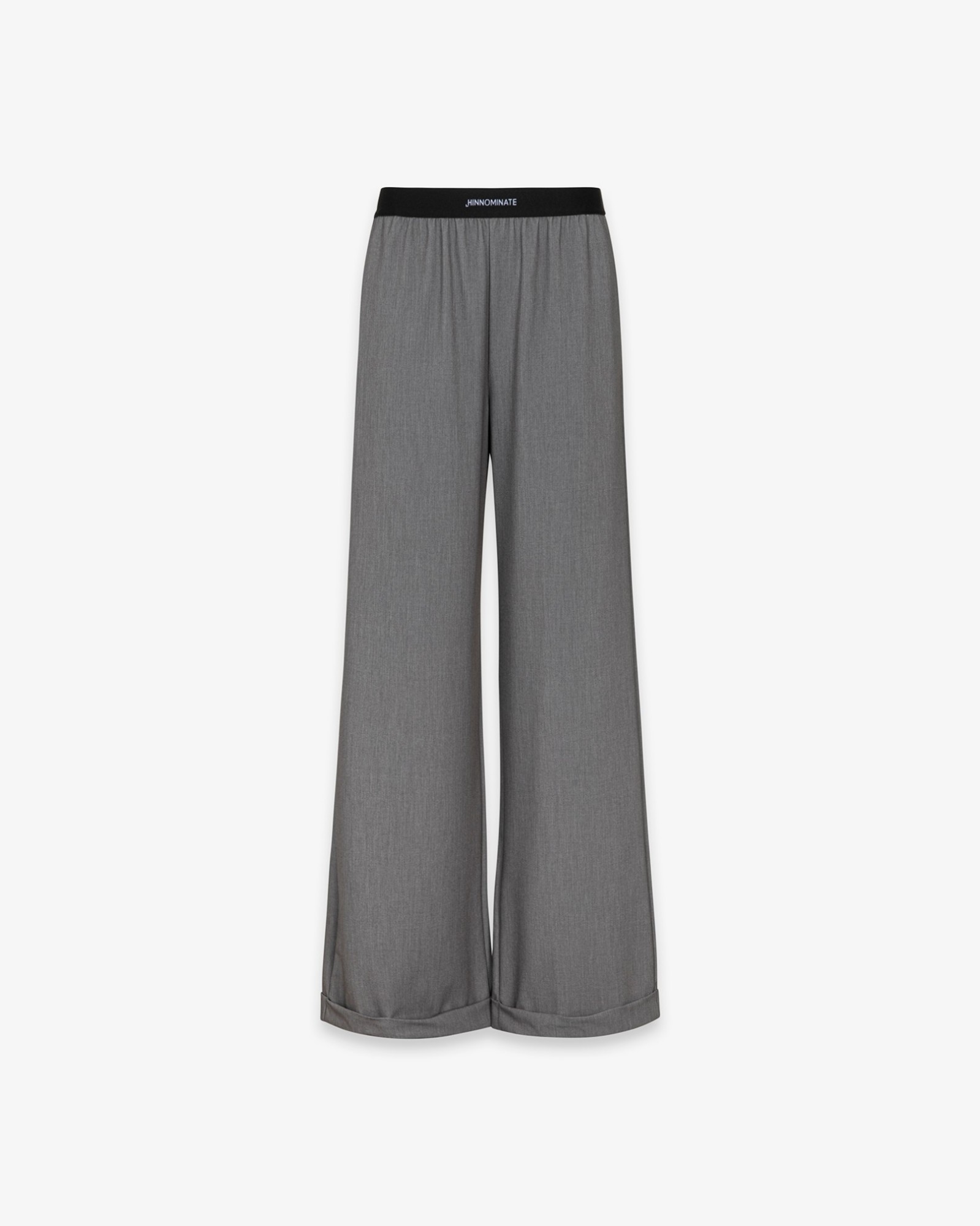 Pantalone Con Elastico In Vita E Risvolto Sul Fondo • Grigio Melange