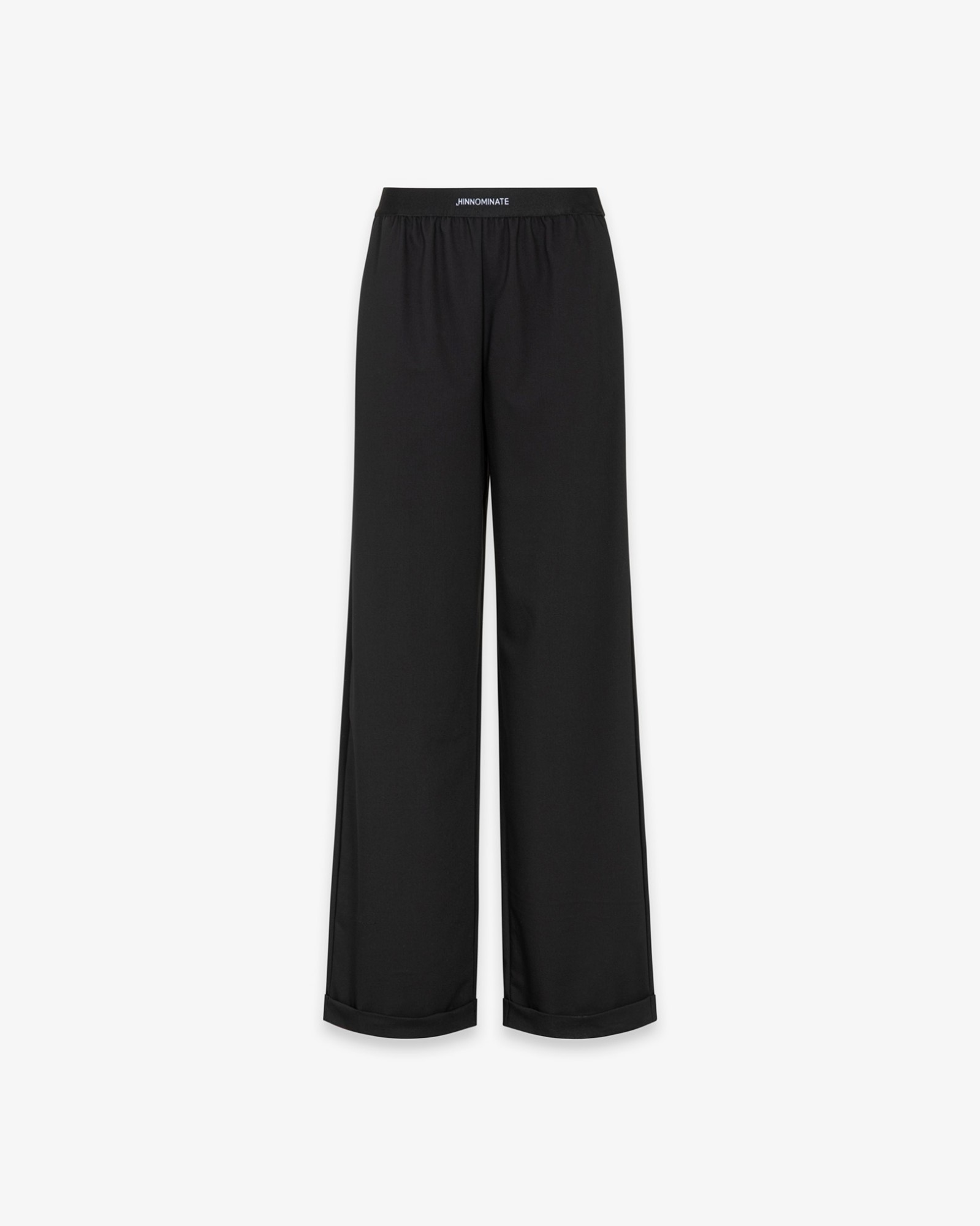 Pantalone Con Elastico In Vita E Risvolto Sul Fondo • Nero