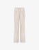 Pantalone Gessato Over Con Pences E Coulisse • Beige