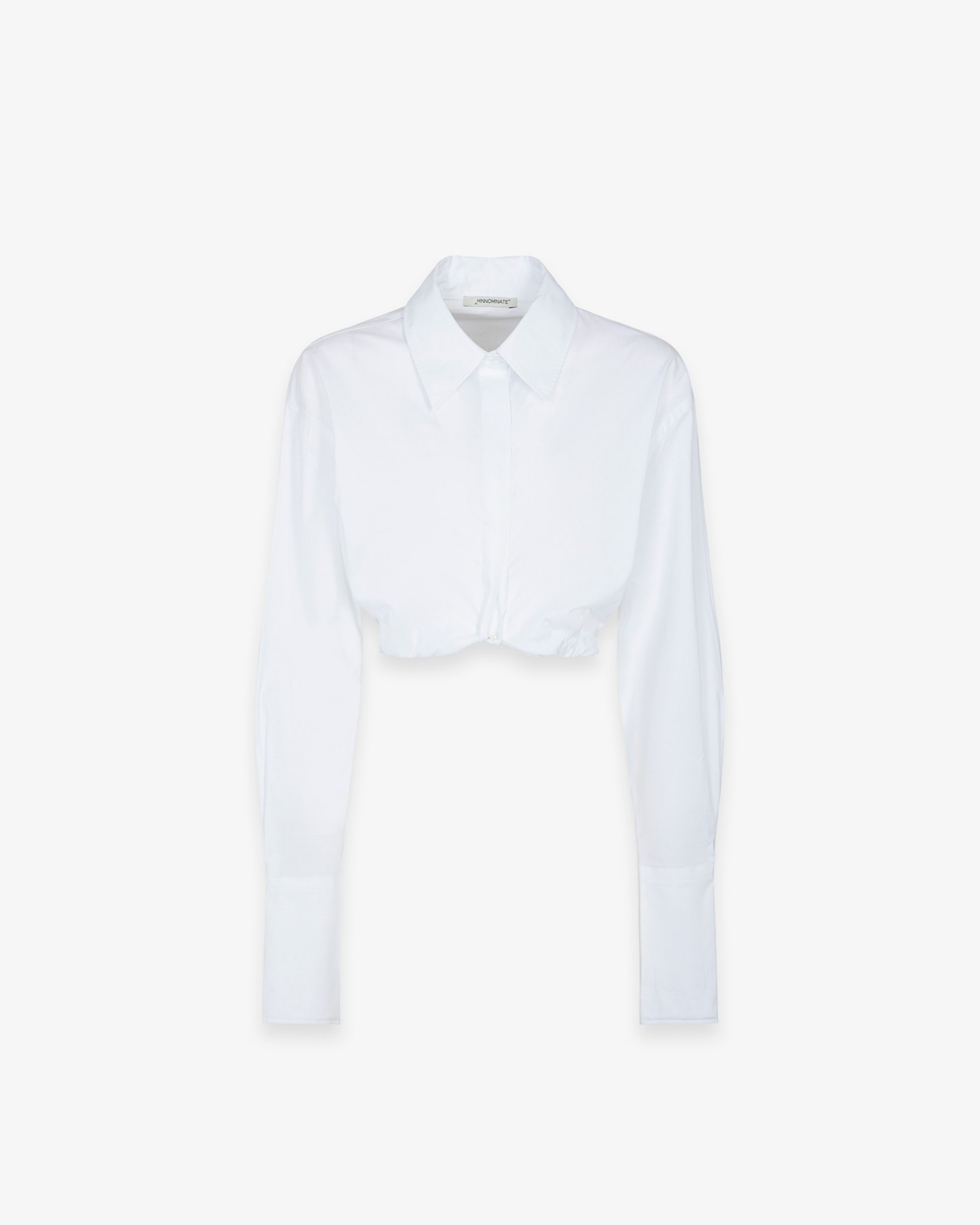 Camicia Corta Con Elastico Al Fondo E Polso Alto Rigirato • Bianco