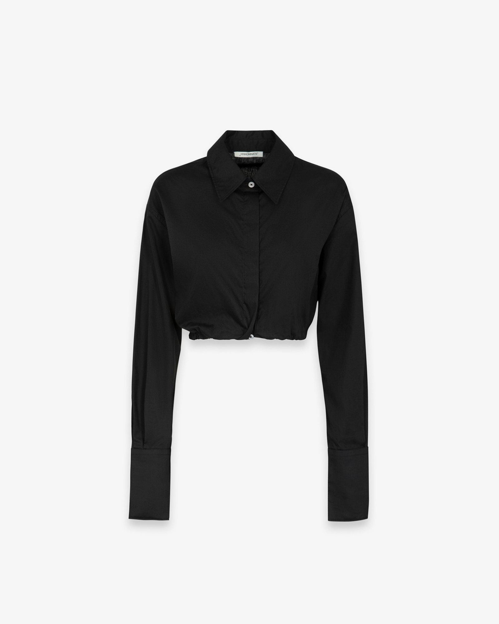 Camicia Corta Con Elastico Al Fondo E Polso Alto Rigirato • Nero