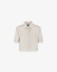 Camicia Corta In Cotone A Mezze Maniche • Beige