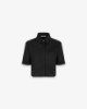 Camicia Corta In Cotone A Mezze Maniche • Nero