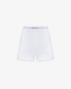 Bermuda In Cotone Con Elastico In Vita Logato • Bianco