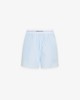 Bermuda In Cotone Con Elastico In Vita Logato • Azzurro