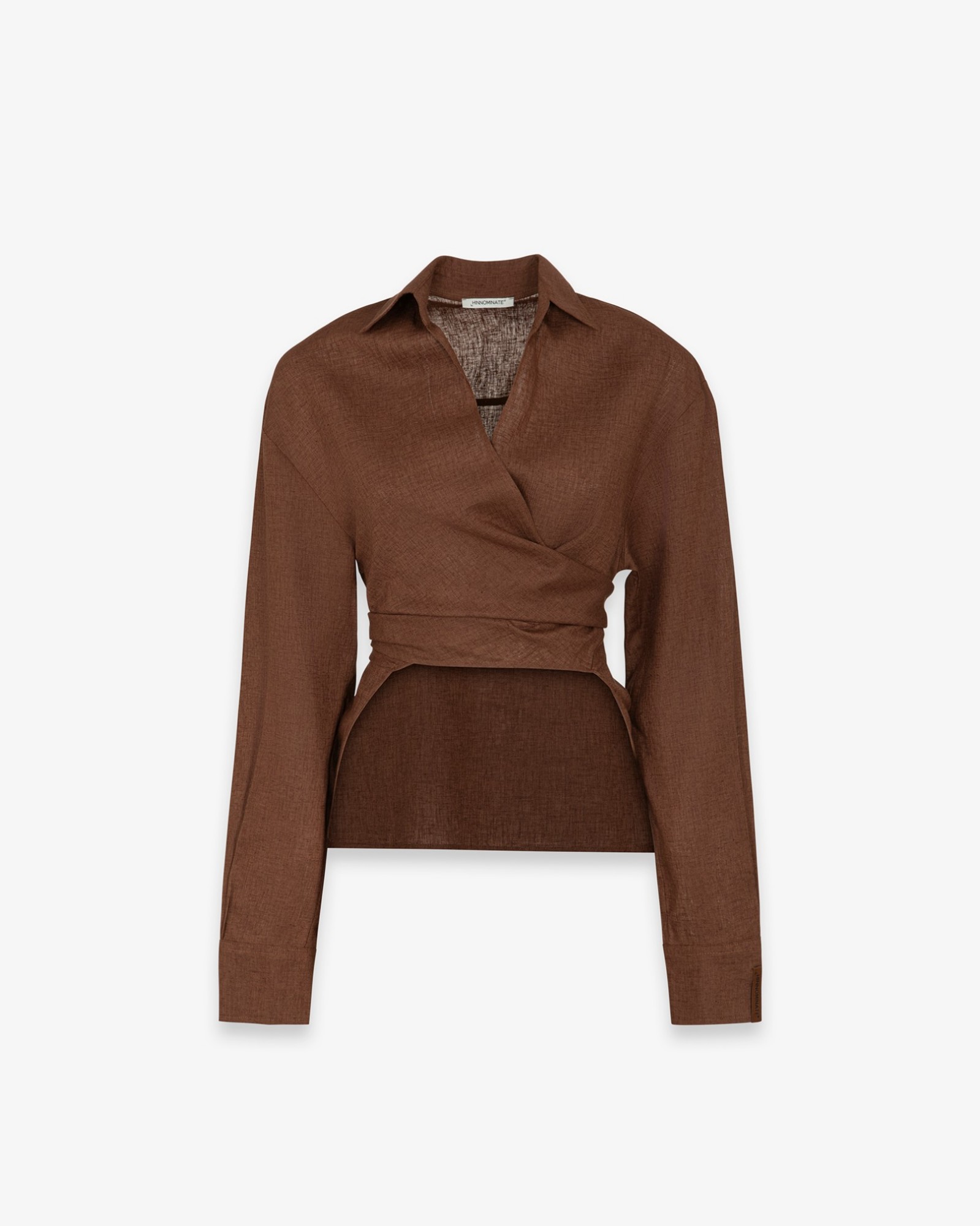 Camicia Corta In Lino Con Nodo Sul Davanti • Moka