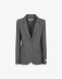 Picture of Single-breasted jacket with shoulder pads • Melange Grey