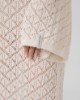Immagine di Abito Lungo M/L A Trombetta In Maglia Traforata • Off White
