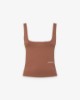 Immagine di Canotta In Bielastico Con Scollo Squadrato • Moka