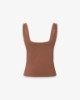 Immagine di Canotta In Bielastico Con Scollo Squadrato • Moka
