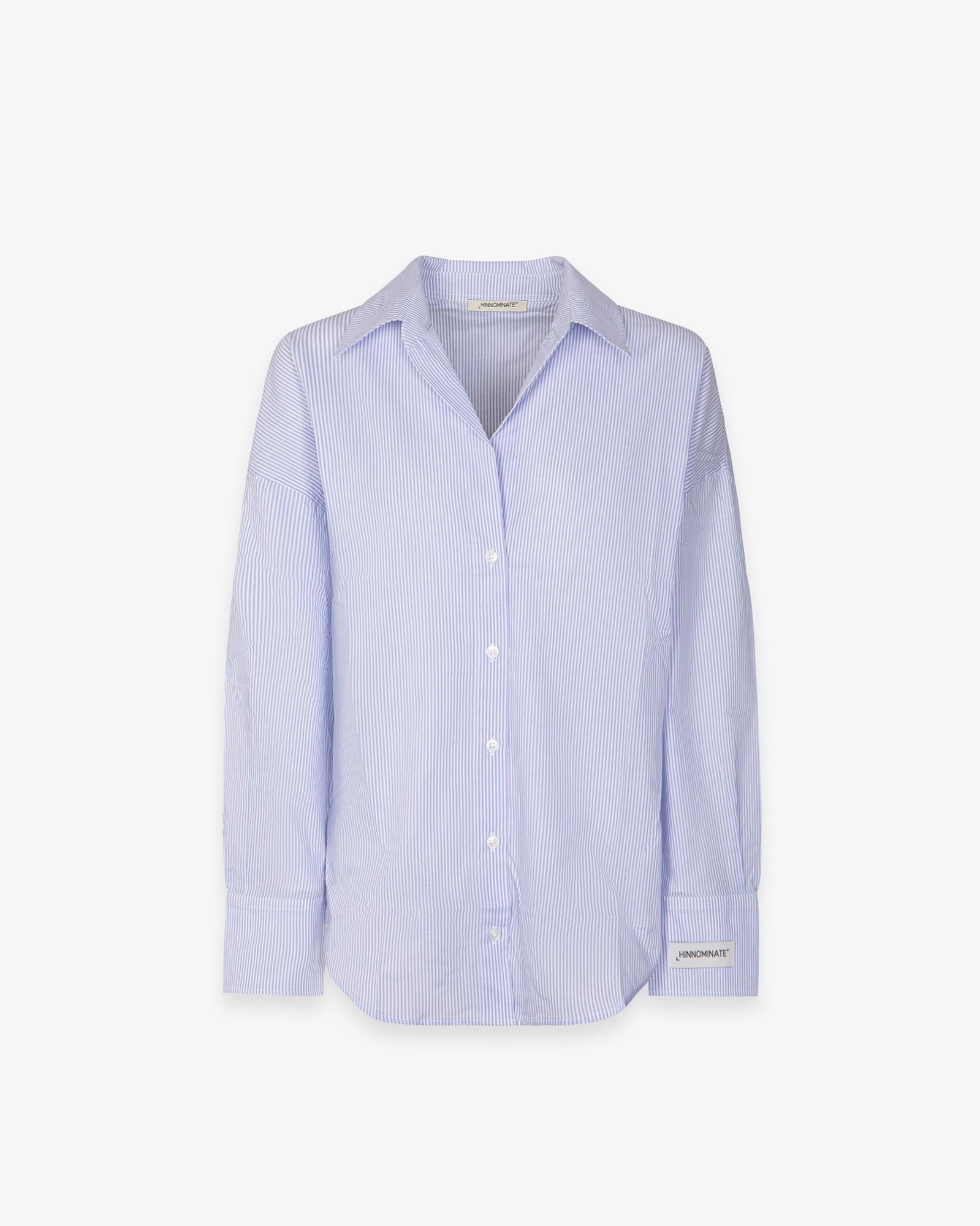 Immagine di Camicia Basica Rigata In Cotone • Azzurro