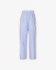 Picture of Straight Striped Cotton Trousers • Sky blue