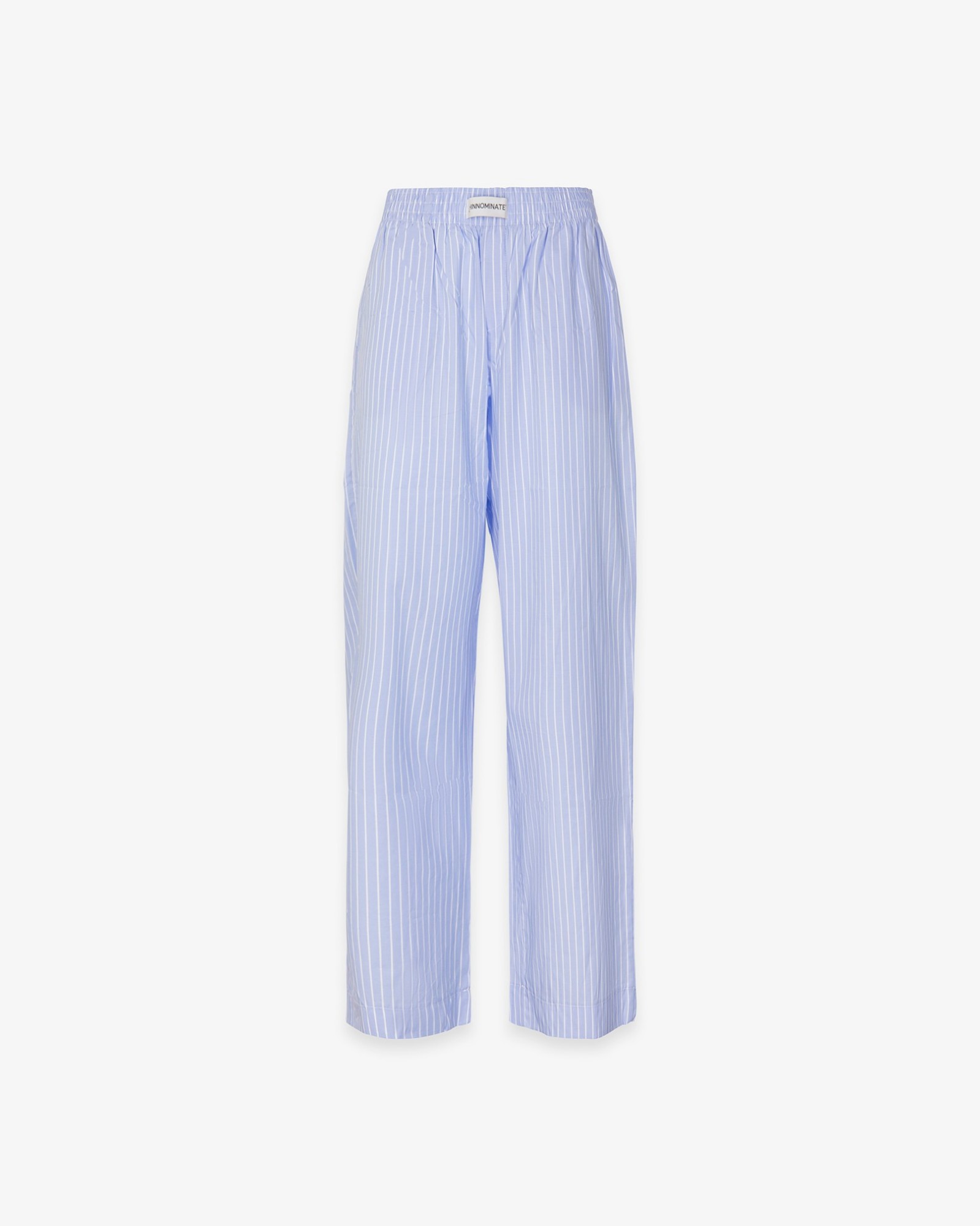 Immagine di Pantalone Dritto Rigato In Cotone • Azzurro
