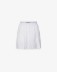 Picture of Short Pleated Poplin Skirt with Elastic Waist • White