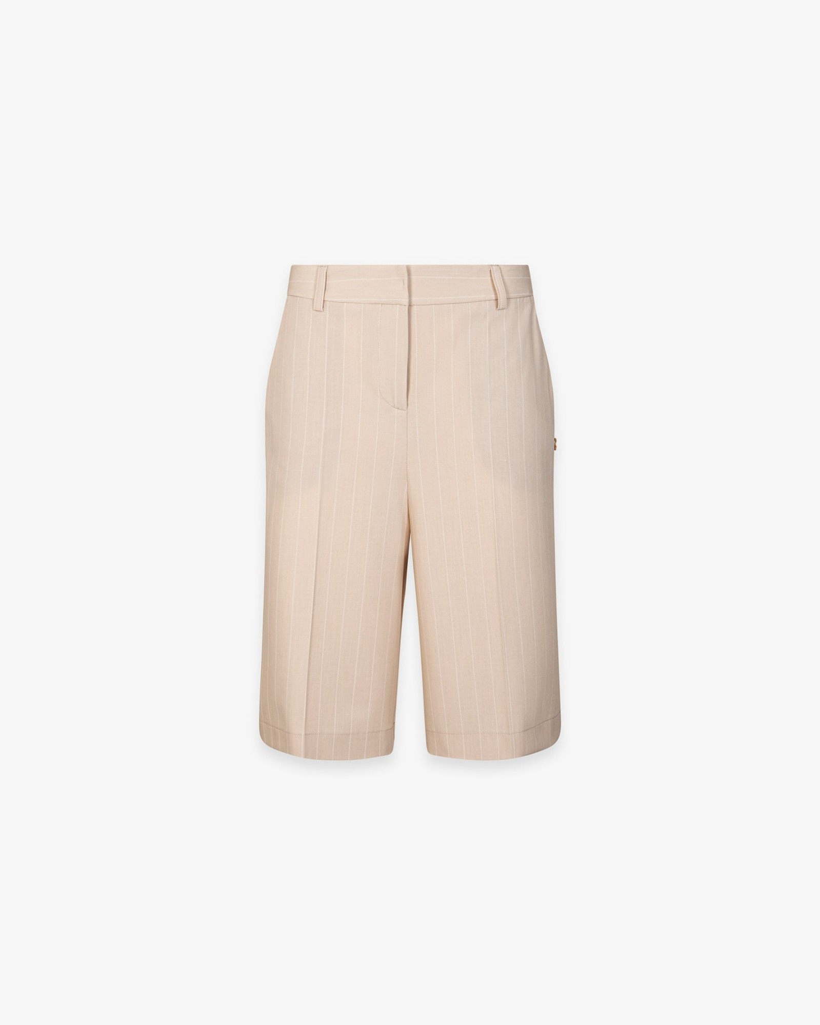 Picture of Pinstriped Bermuda Shorts • Beige