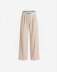 Picture of Straight-leg trousers with pleats and logo belt • Beige