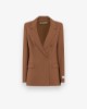 Picture of Double-breasted jacket with shoulder pads • Moka