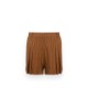 Picture of Pinstriped Linen Cuffed Shorts • Moka