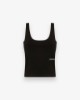 Picture of Two-way stretch tank top with square neckline • Black
