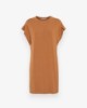 Immagine di Abito Corto A Mezza Manica In Viscosa • Moka