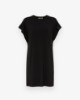 Picture of Short Half-Sleeved Viscose Dress • Black