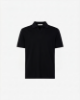 Picture of Jersey Polo Shirt With V-Neck And Embossed • Black
