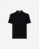 Picture of Jersey Polo Shirt With V-Neck And Embossed • Black