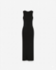 Picture of Long Sleeveless Viscose Dress • Black