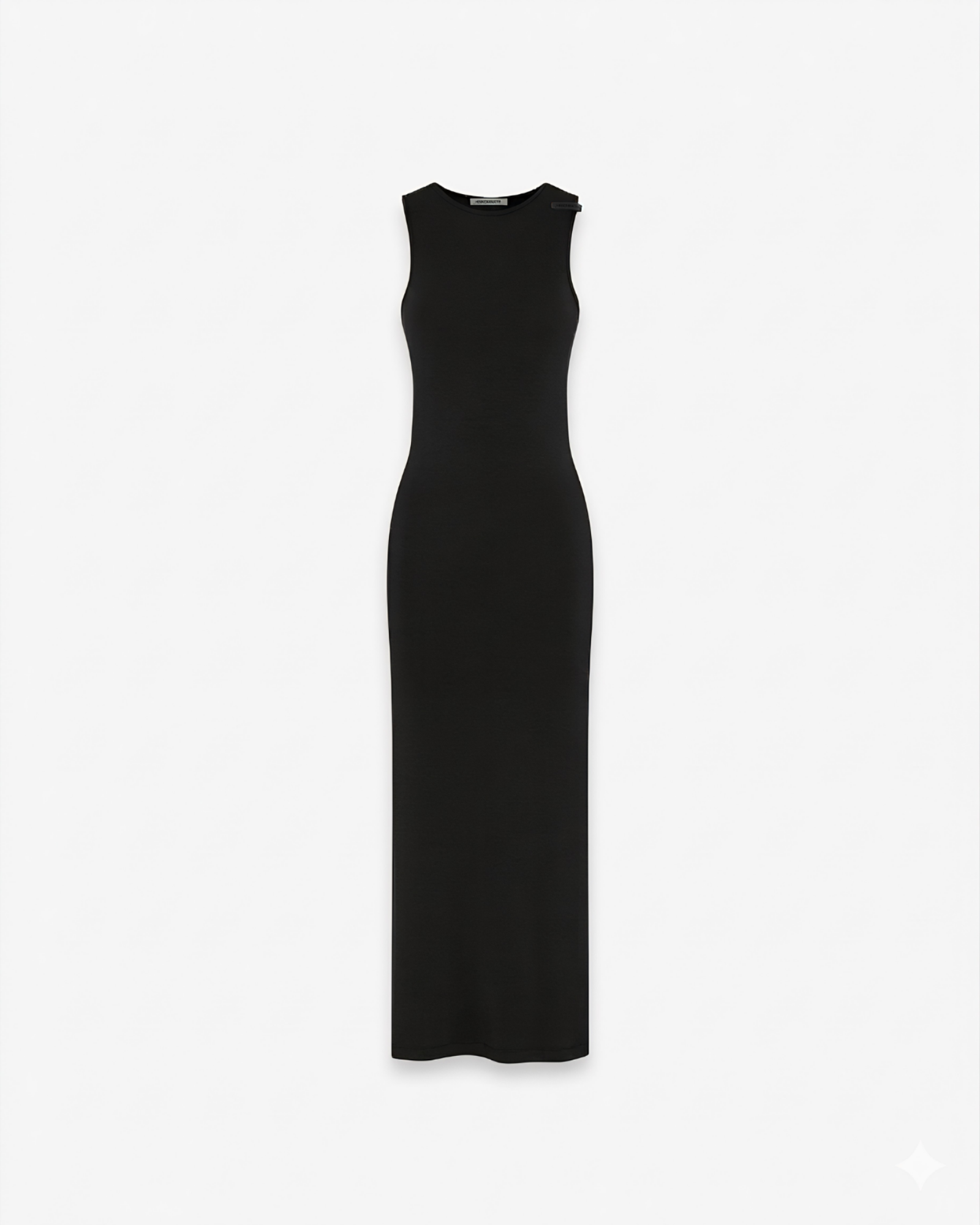 Picture of Long Sleeveless Viscose Dress • Black